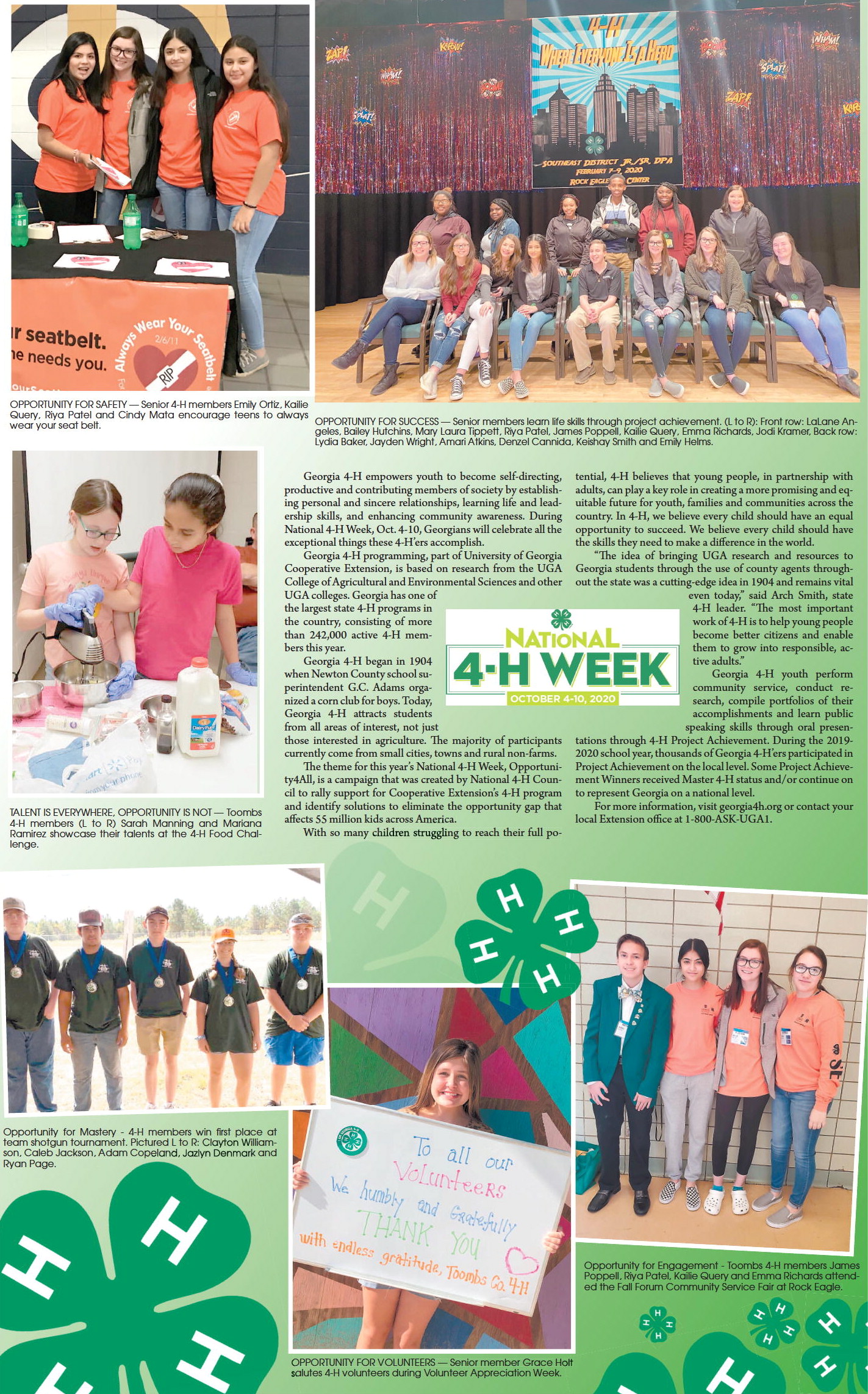 Georgia Celebrates National 4-H Week: October 4-10