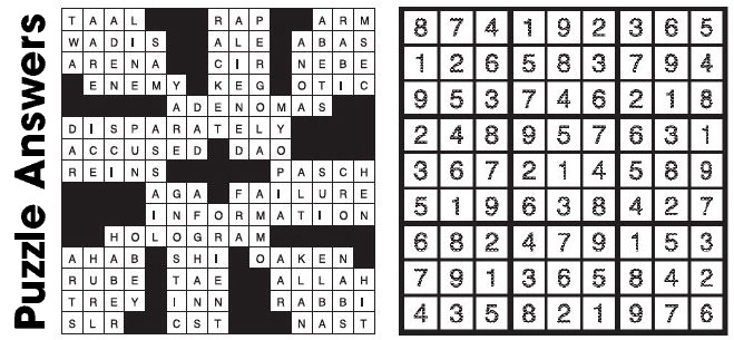 Puzzle Answers …. Puzzle Answers ….