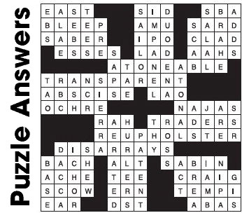Puzzle Answers ….