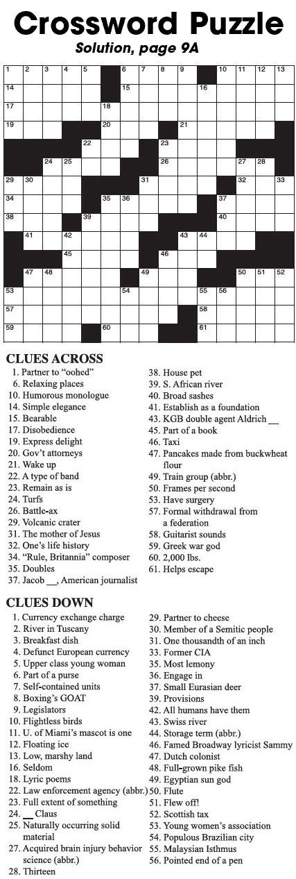 Crossword Puzzle Crossword Puzzle