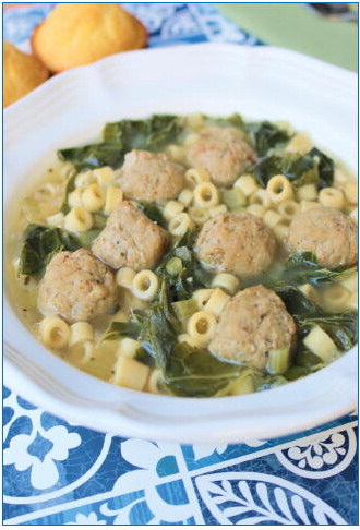 Warming up this Winter  with Meatball &  Collard Green Soup