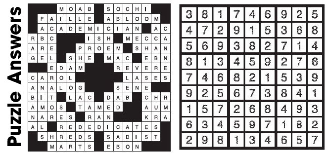 Puzzle Answers Puzzle Answers
