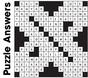 Puzzle Answers ….