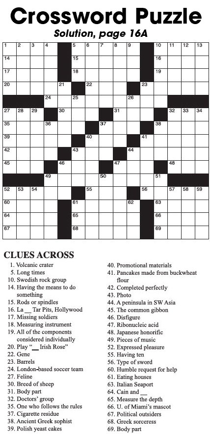 Crossword Puzzle