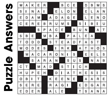 Puzzle Answers