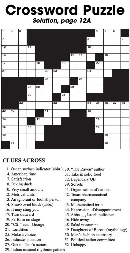 Crossword Puzzle