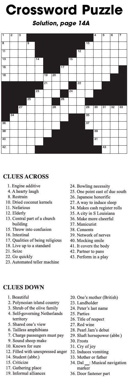 Crossword Puzzle Crossword Puzzle