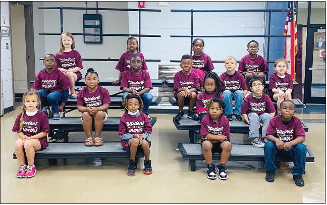 STUDENTS OF THE MONTH — J. D. Dickerson Primary School has announced the Stu-