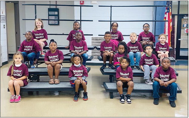 STUDENTS OF THE MONTH — J. D. Dickerson Primary School has announced the Stu- STUDENTS OF THE MONTH — J. D. Dickerson Primary School has announced the Stu-