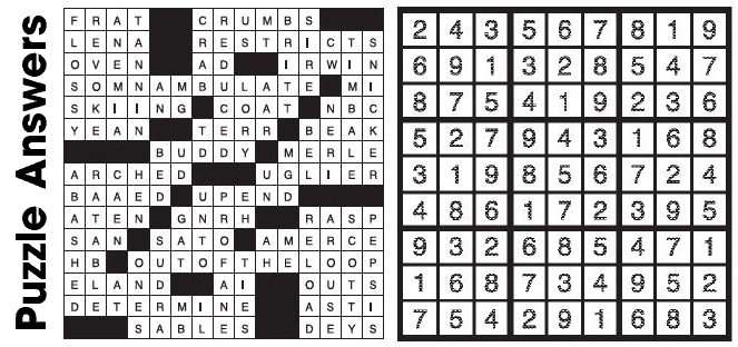 Puzzle Answers ….