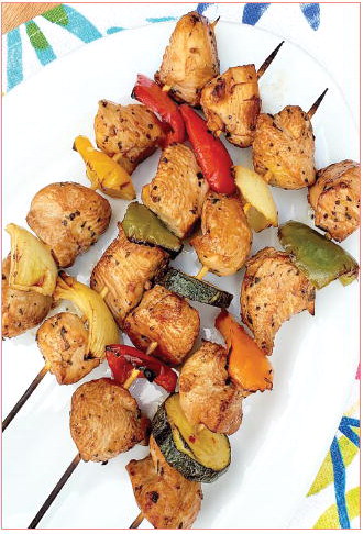 It’s a Sizzling Summer with  Chicken & Veggie Kabobs