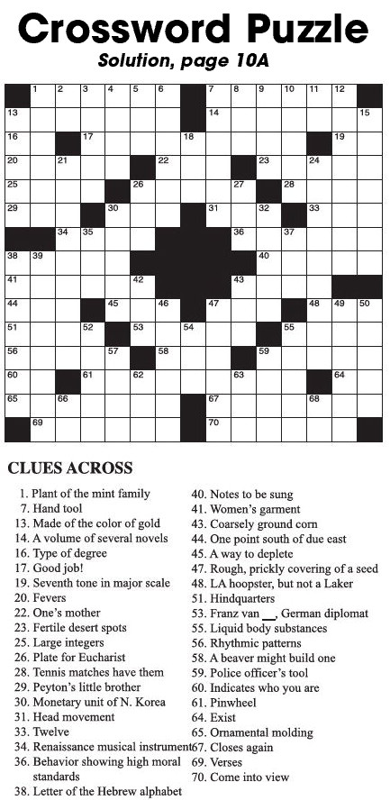 Crossword Puzzle