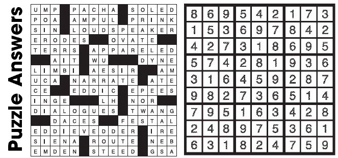 Puzzle Answers …. Puzzle Answers ….
