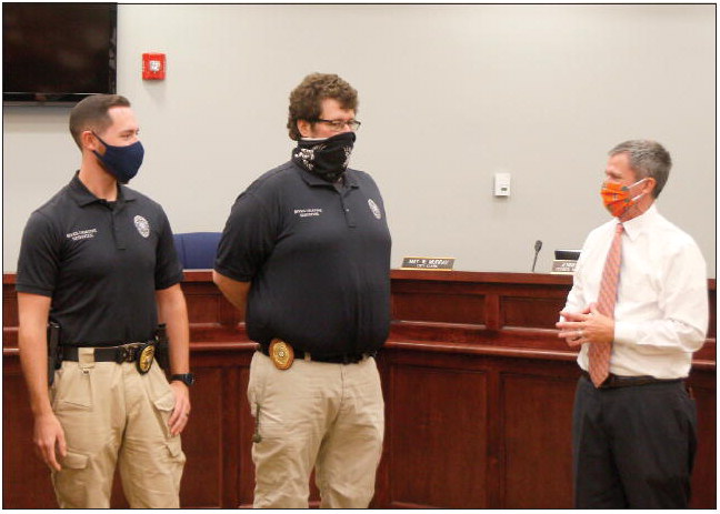 Vidalia Council Recognizes Recently  Promoted Public Safety Employees