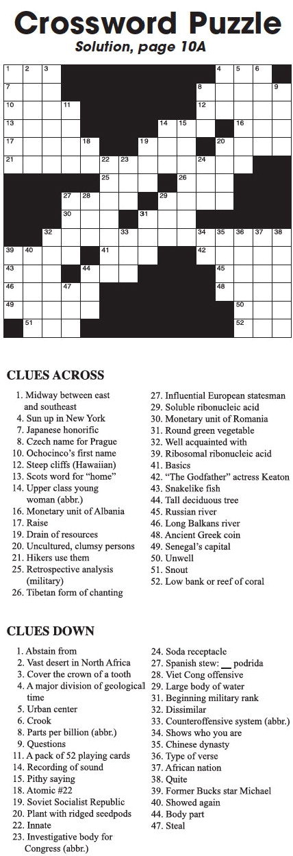 Crossword Puzzle