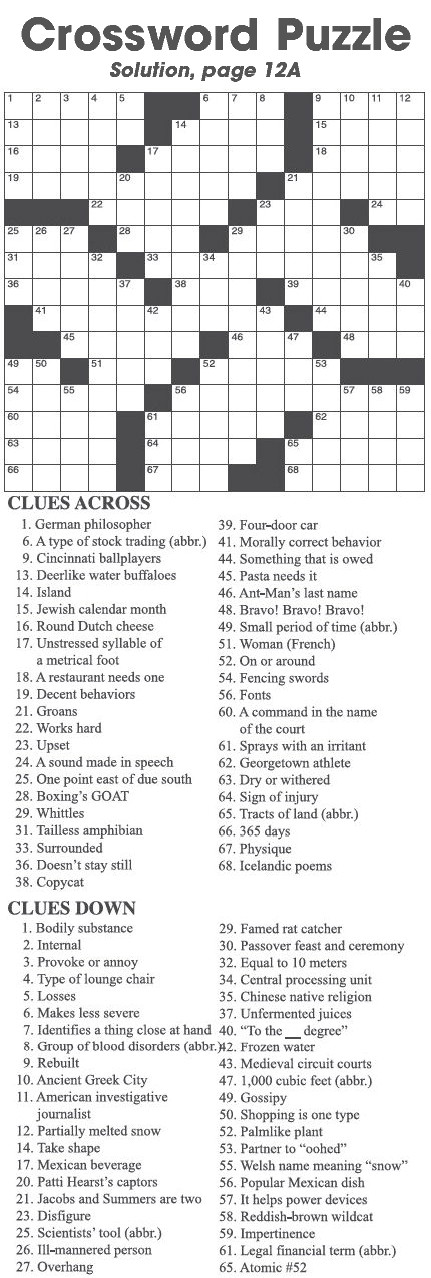 Crossword Puzzle