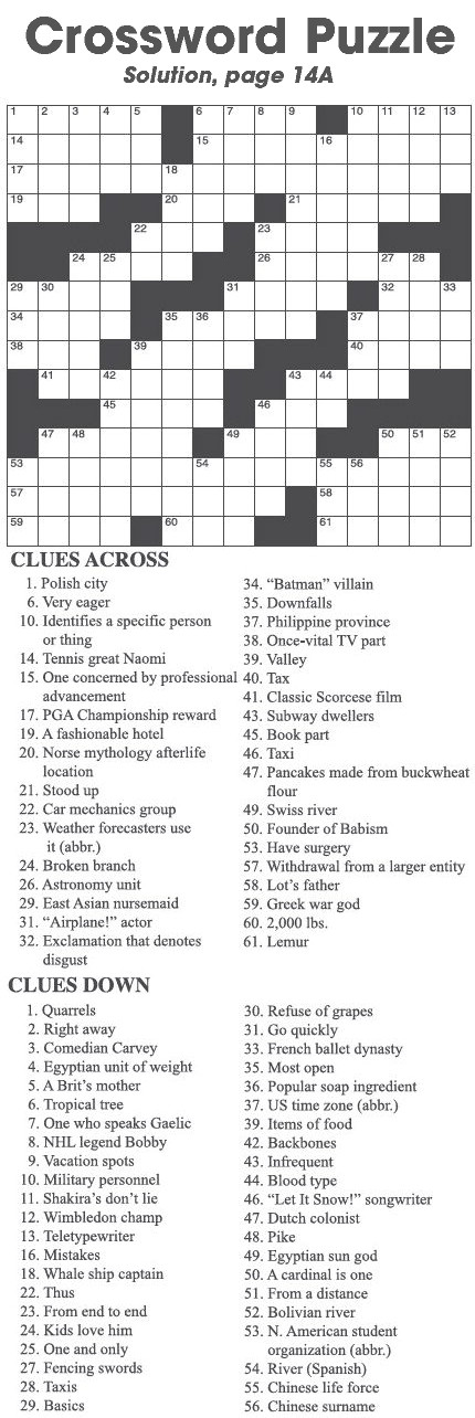 Crossword Puzzle