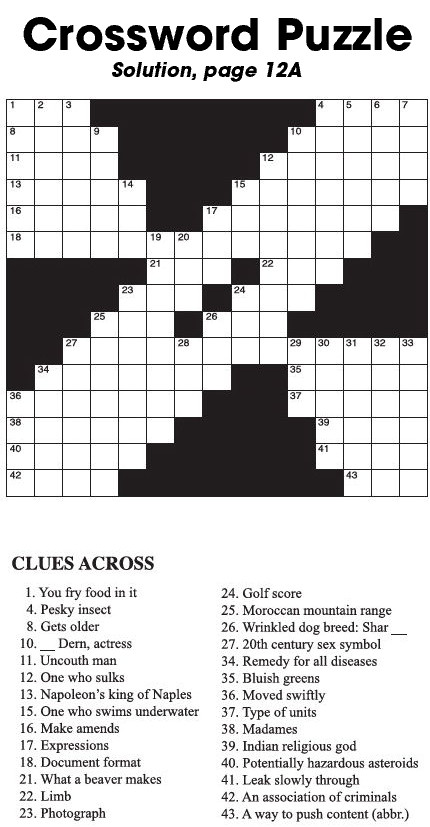 Crossword Puzzle