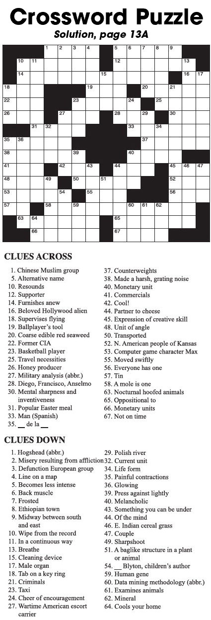 Crossword Puzzle Crossword Puzzle