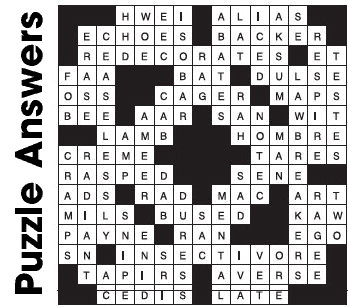 Puzzle Answers ….