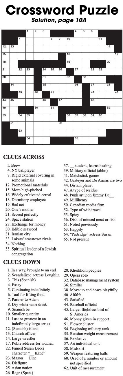 Crossword Puzzle