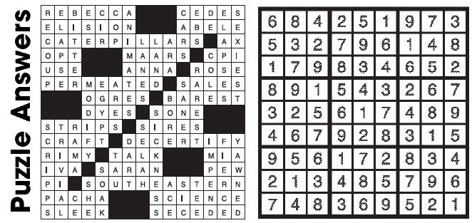 Puzzle Answers …. Puzzle Answers ….
