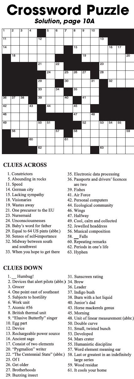 Crossword Puzzle