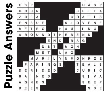 Puzzle Answers ….