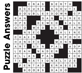 Puzzle Answers ….