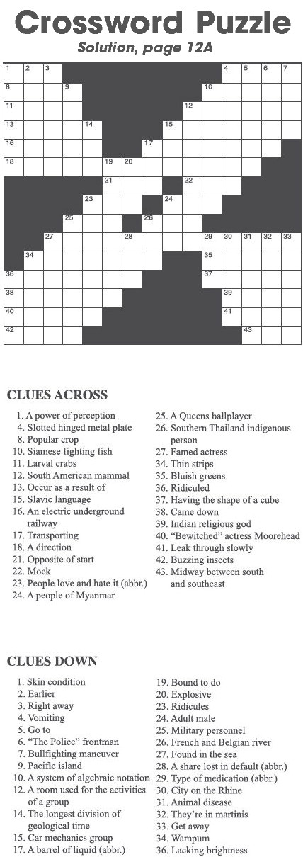 Crossword Puzzle