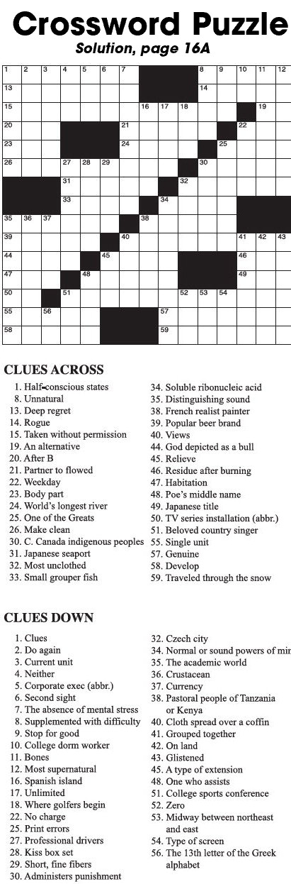 Crossword Puzzle