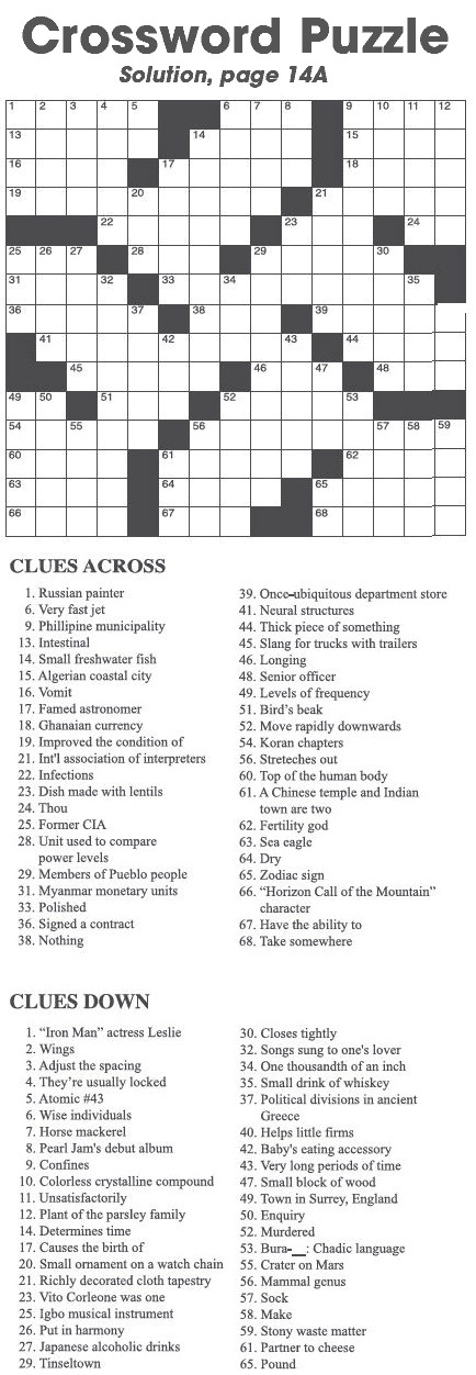 Crossword Puzzle Crossword Puzzle