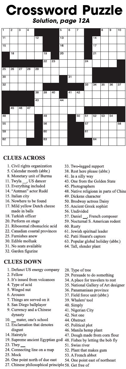Crossword Puzzle Crossword Puzzle