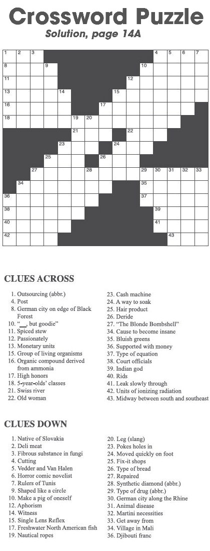 Crossword Puzzle