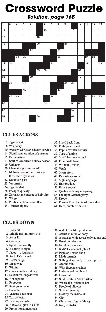 Crossword Puzzle Crossword Puzzle