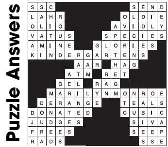 Puzzle Answers ….