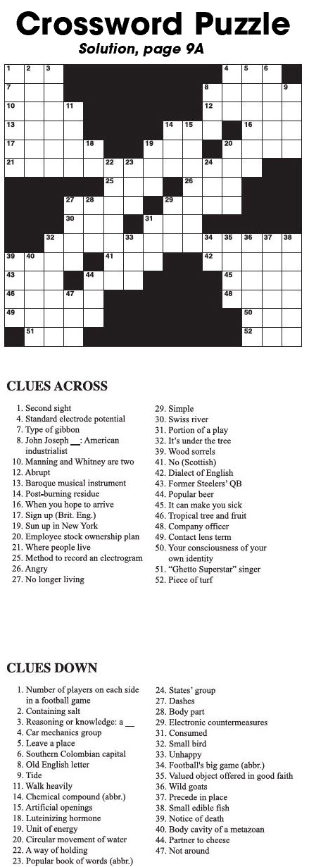 Crossword Puzzle Crossword Puzzle