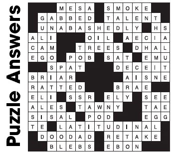 Puzzle Answers ….