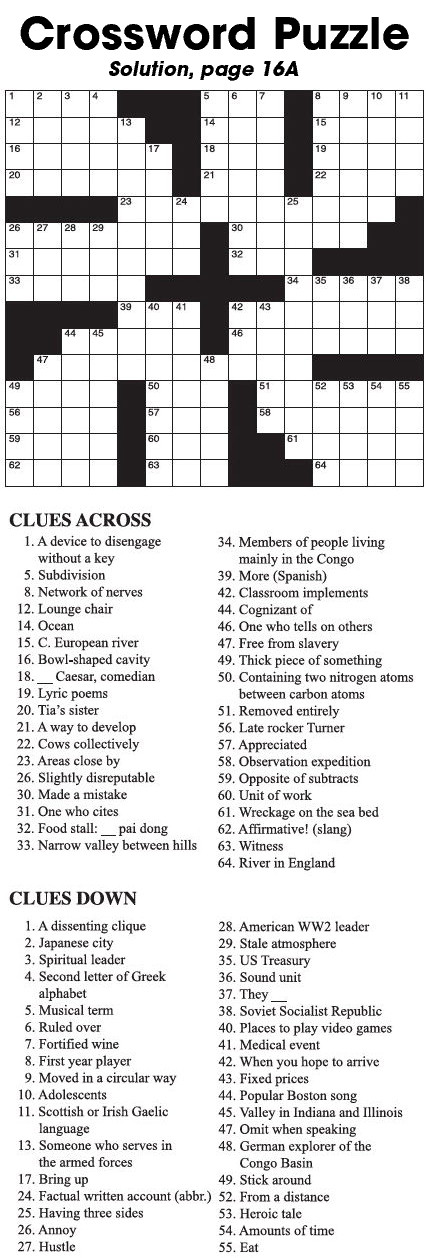 Crossword Puzzle Crossword Puzzle