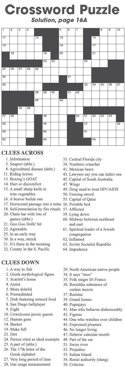 Crossword Puzzle Crossword Puzzle