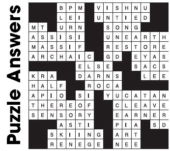 Puzzle Answers ….