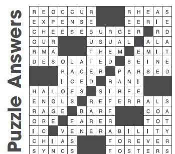 Puzzle Answers ….