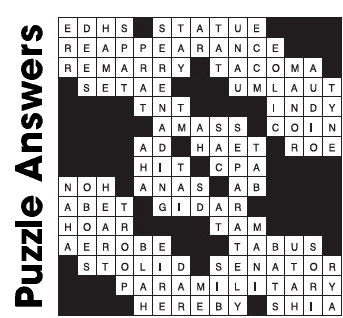 Puzzle Answers …. Puzzle Answers ….