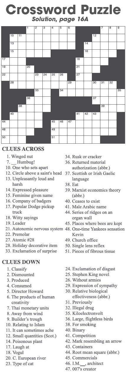 Crossword Puzzle Crossword Puzzle