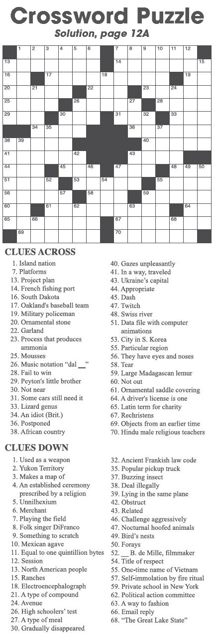 Crossword Puzzle