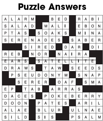 Puzzle Answers