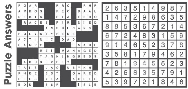 Puzzle Answers ….