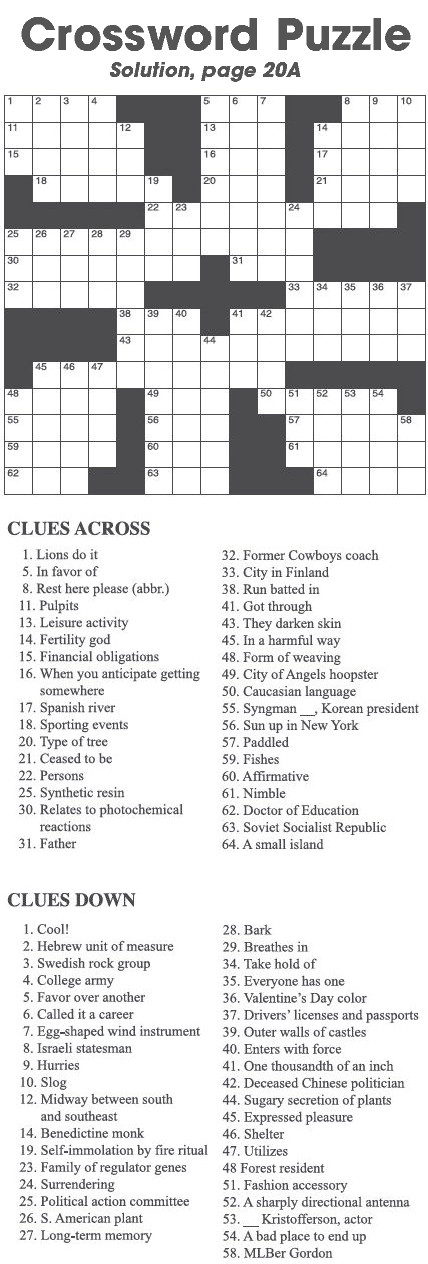 Crossword Puzzle