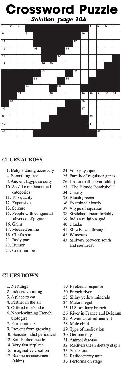 Crossword Puzzle Crossword Puzzle