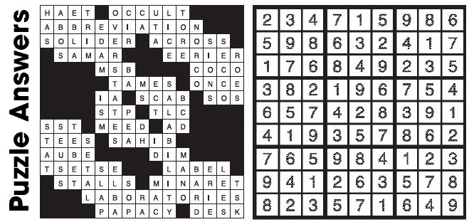 Puzzle Answers …. Puzzle Answers ….